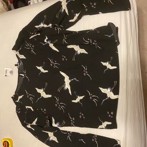 Stork and flower Blouse